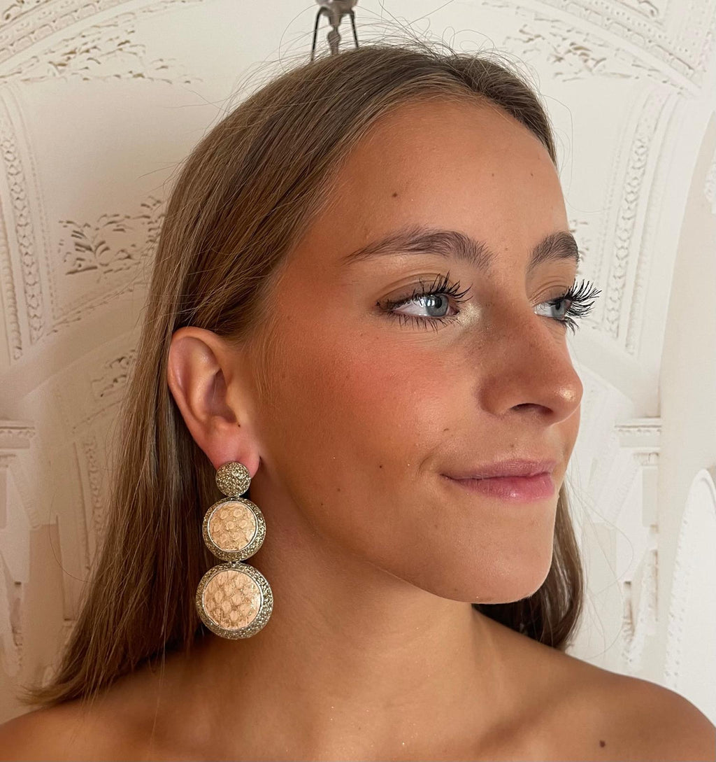 Boucles d'oreilles Champagne