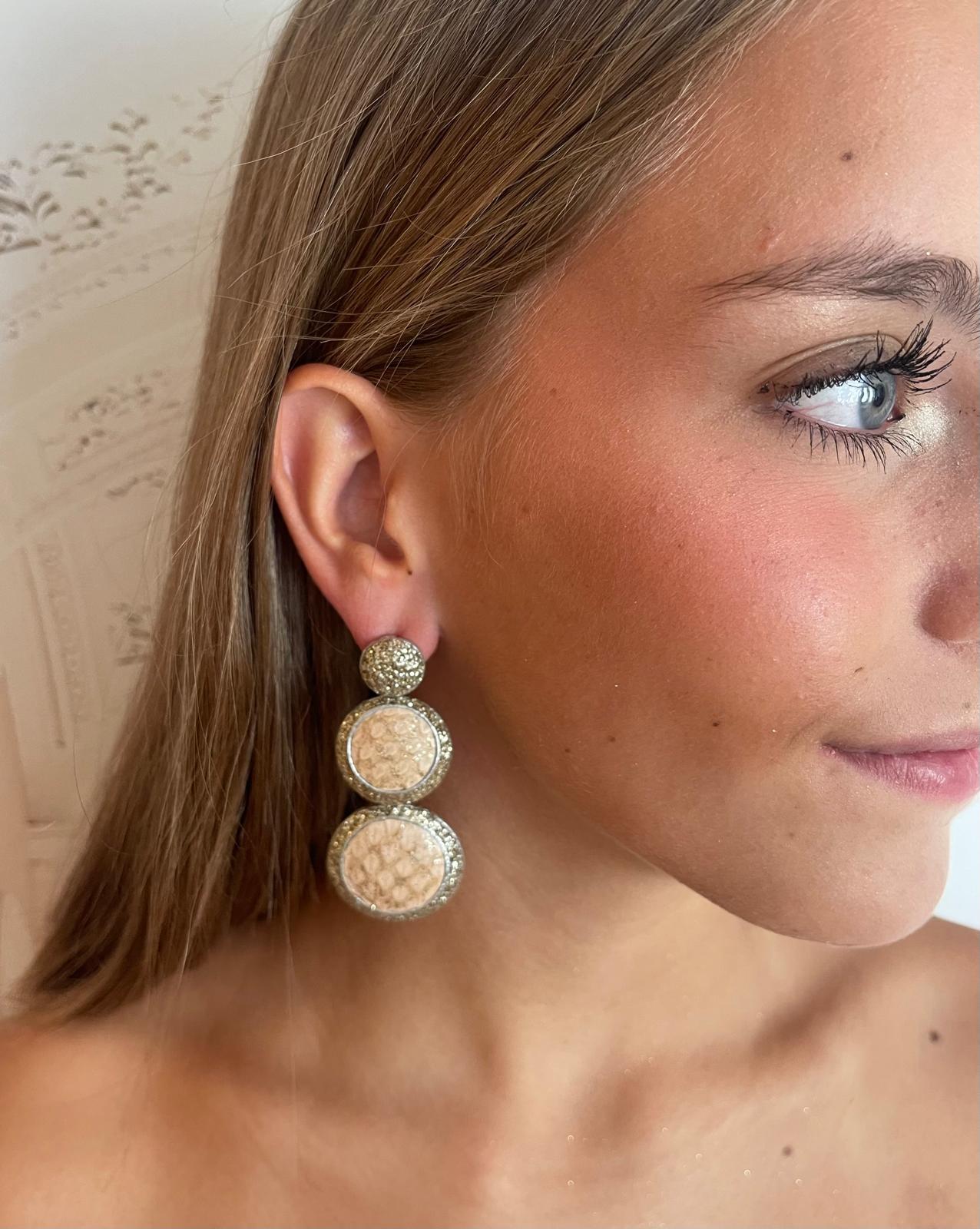 Boucles d'oreilles Champagne