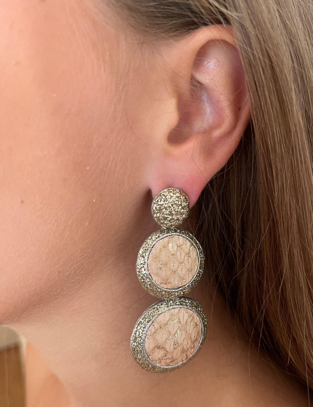 Boucles d'oreilles Champagne