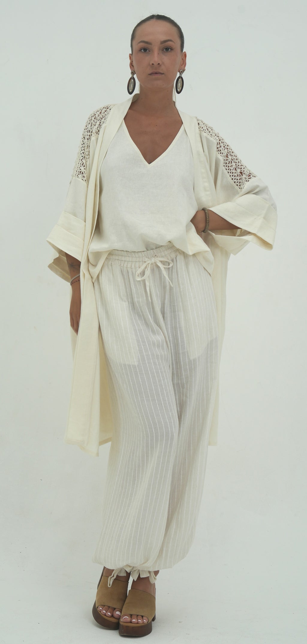 Pantalon Elisa Ecru