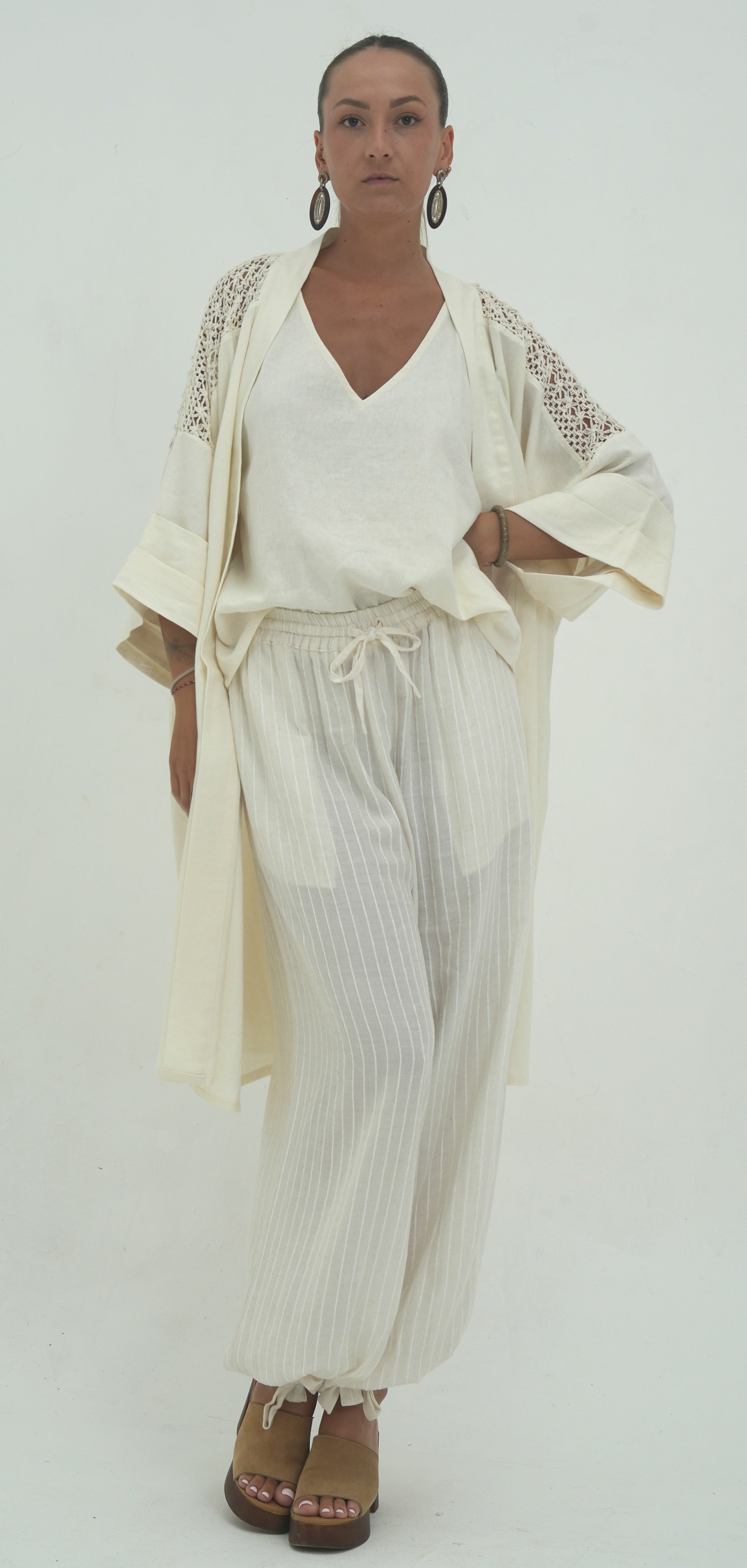 Pantalon Elisa Ecru