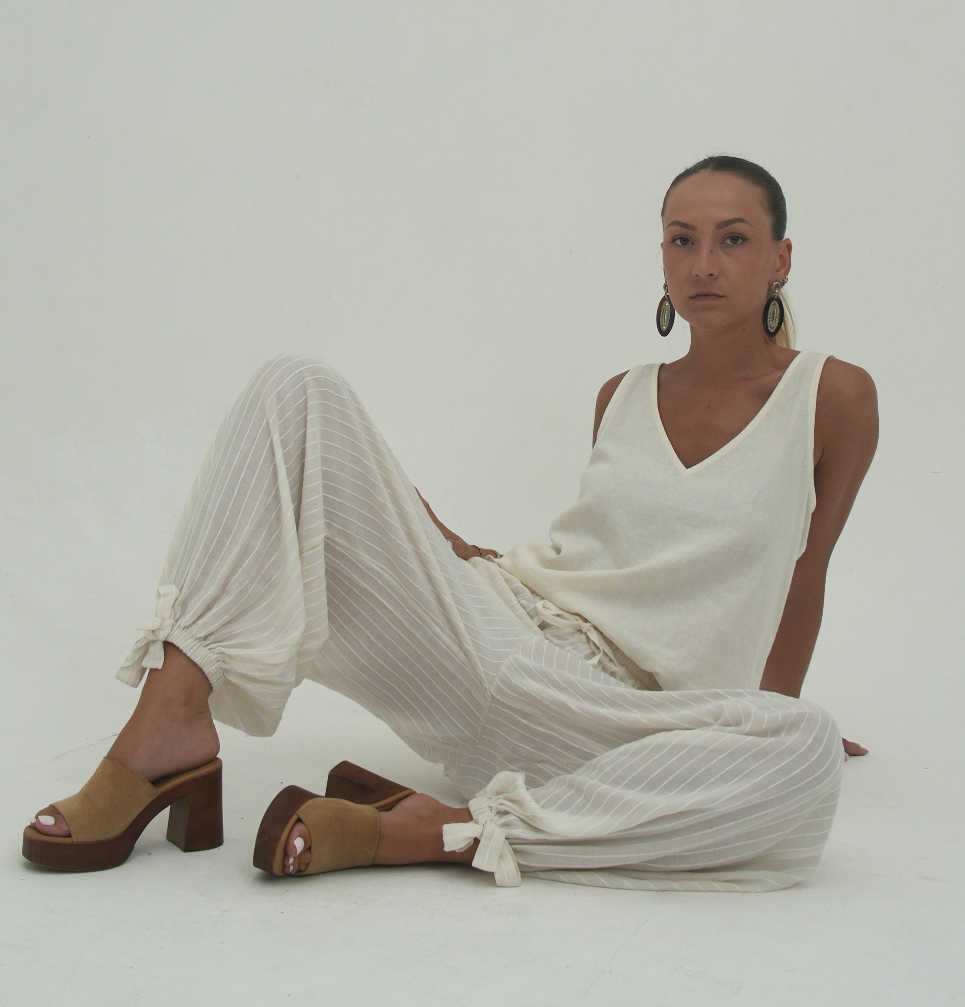 Pantalon Elisa Ecru