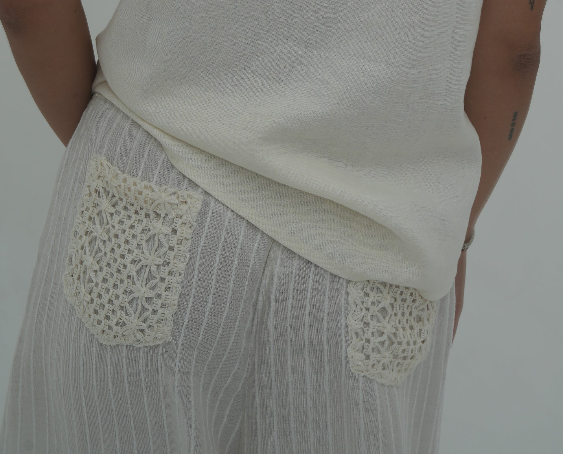 Pantalon Elisa Ecru