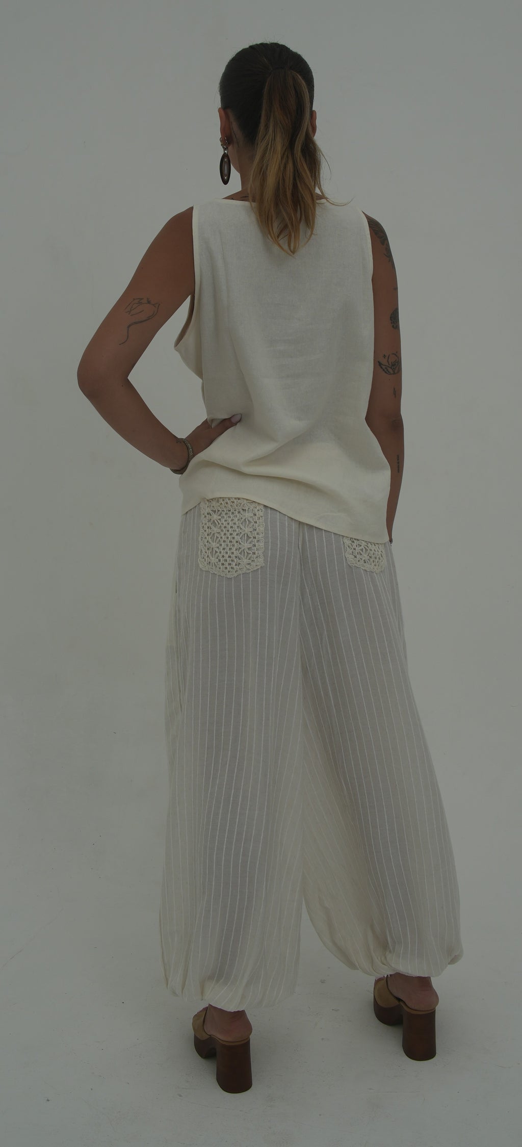 Pantalon Elisa Ecru