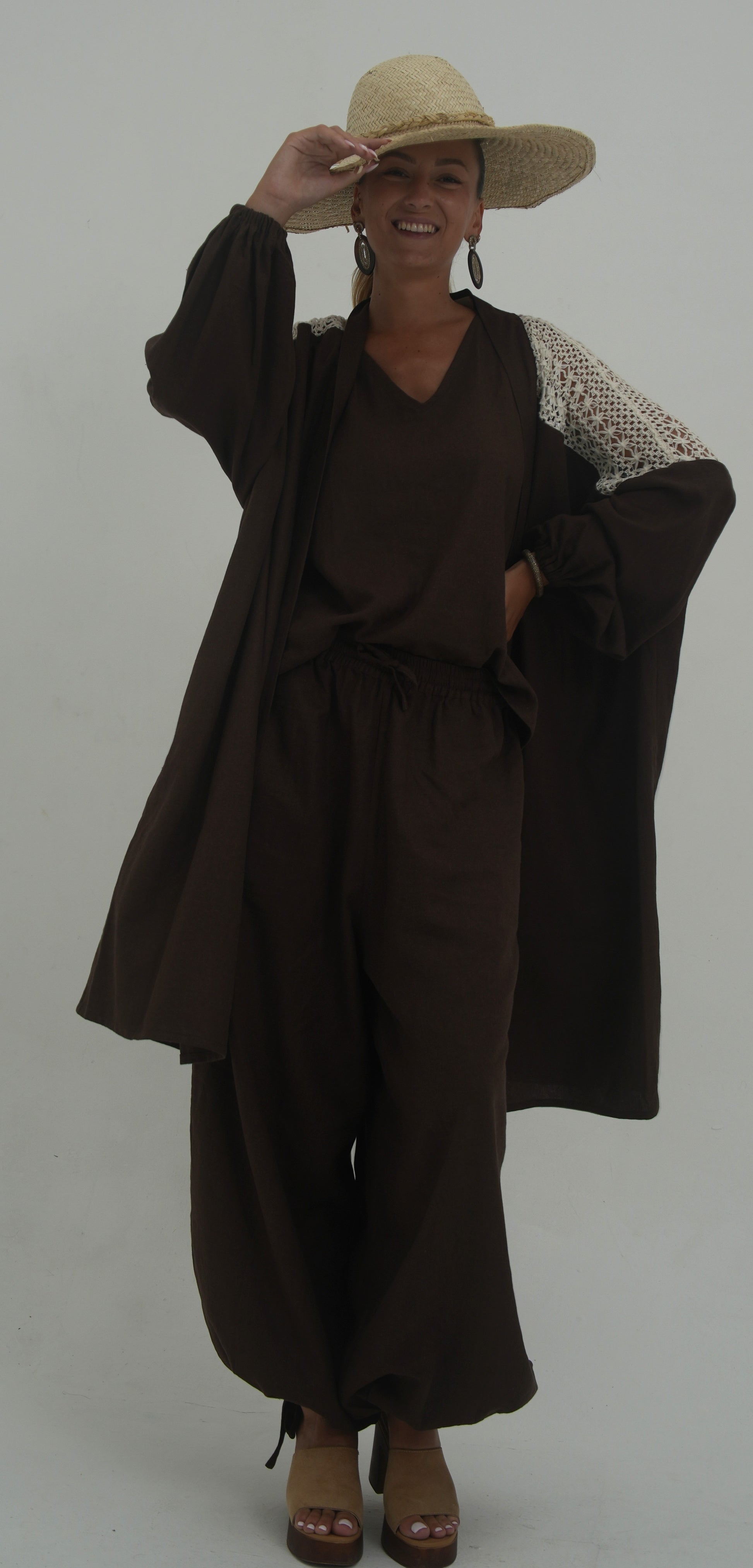 Kimono Maya chocolat